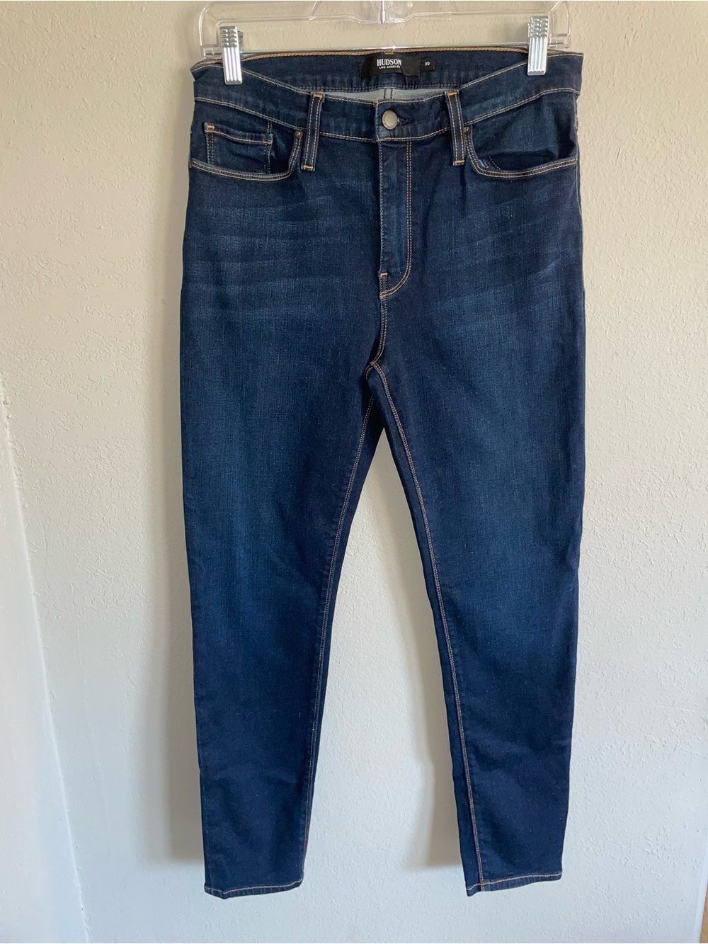 Hudson Jeans Dark Blue Skinny Jeans - Classic Stretch Denim
